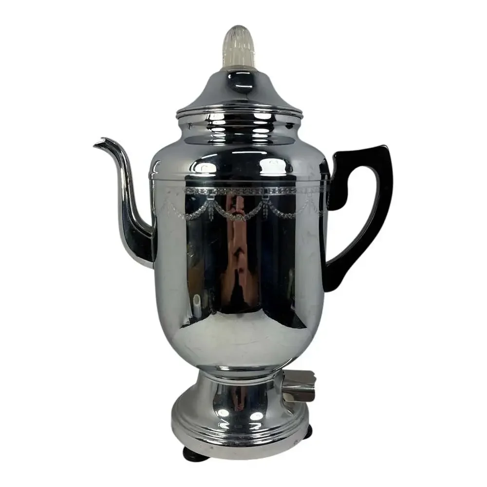 Vtg Electric Farberware Coffee Percolator Pot #240 Art Deco 50's Complete Works